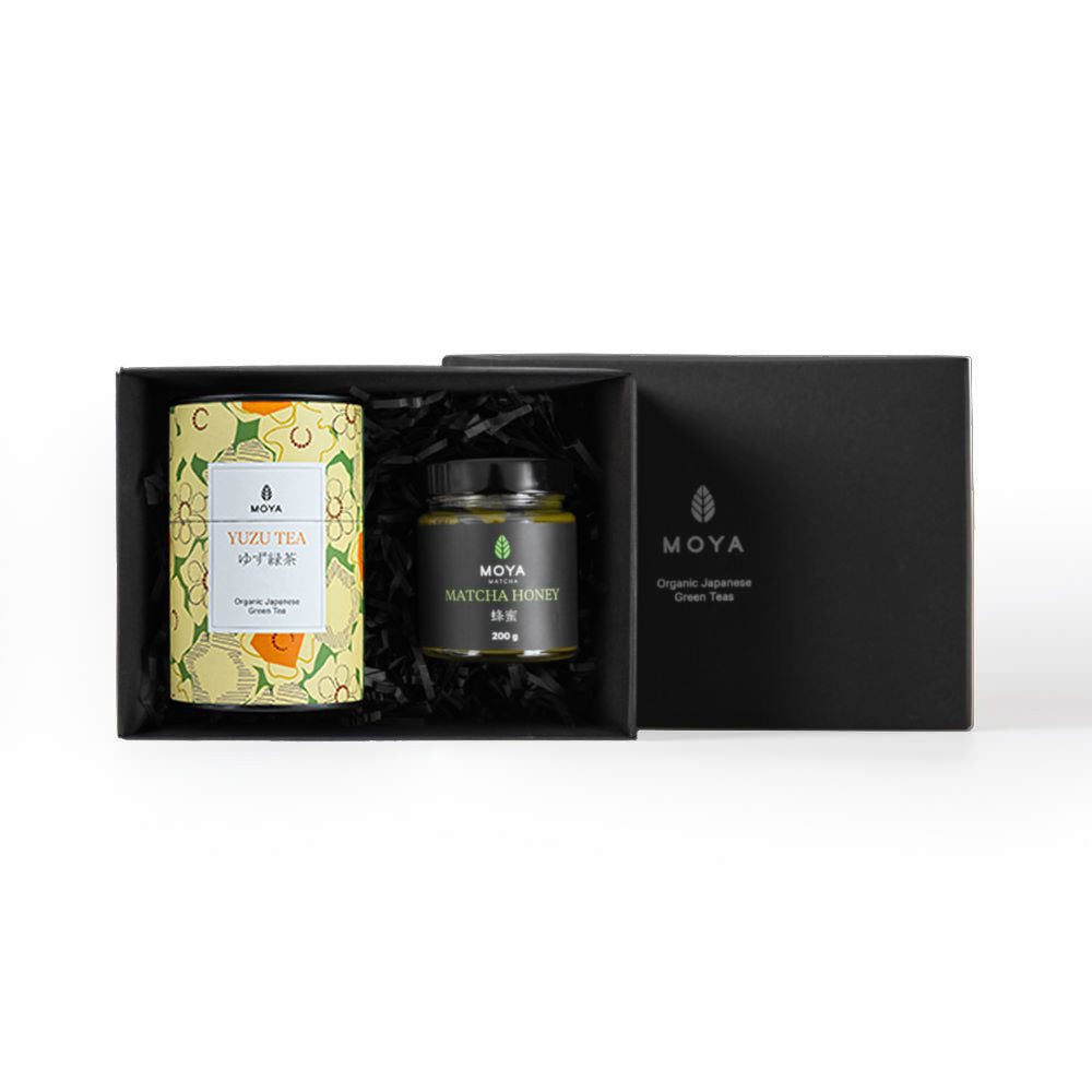 Matcha honey and leaf tea set