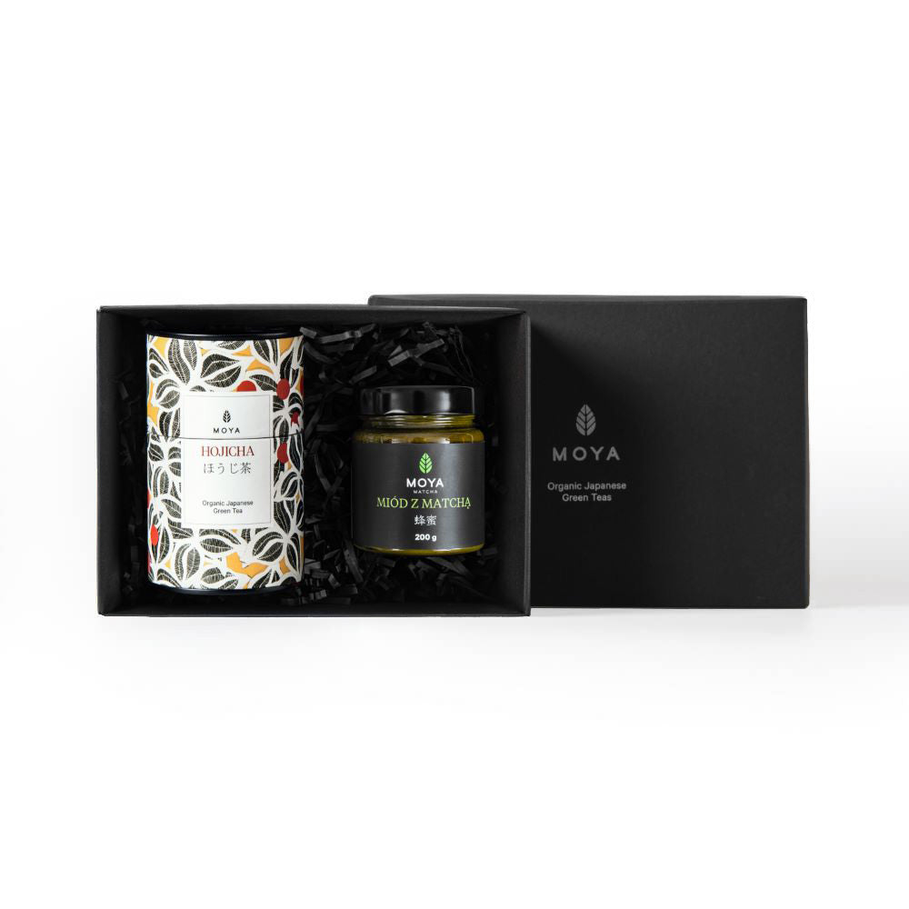 Matcha honey and leaf tea set