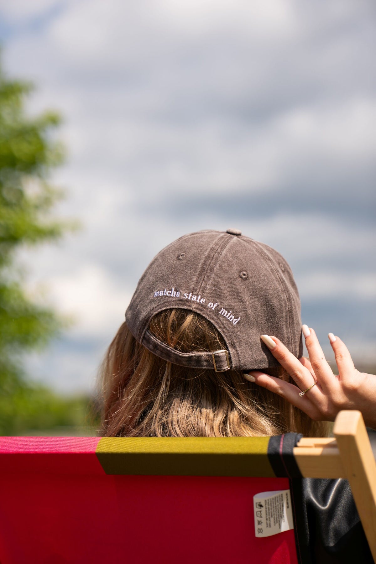 "Matcha state of mind" baseball cap Brown