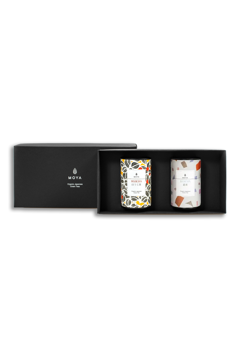 Hojicha & Bancha Moya leaf tea set