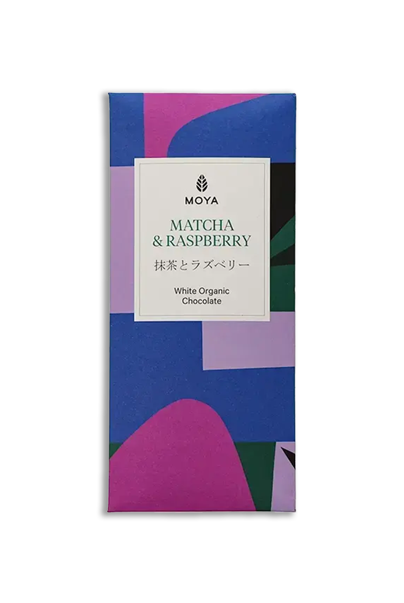 Matcha chocolate Bio with raspberries 80g