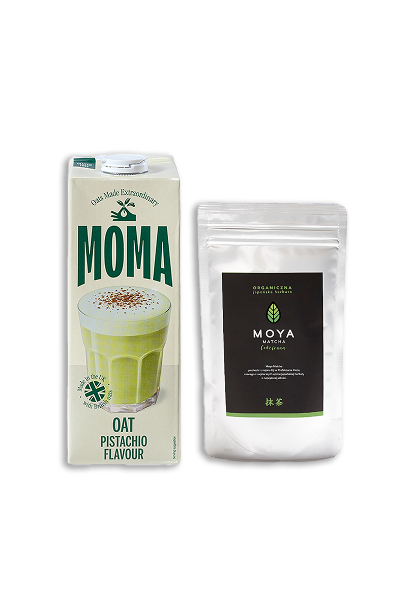 Moya Daily Matcha 50g & MOMA Pistachio 1L Set