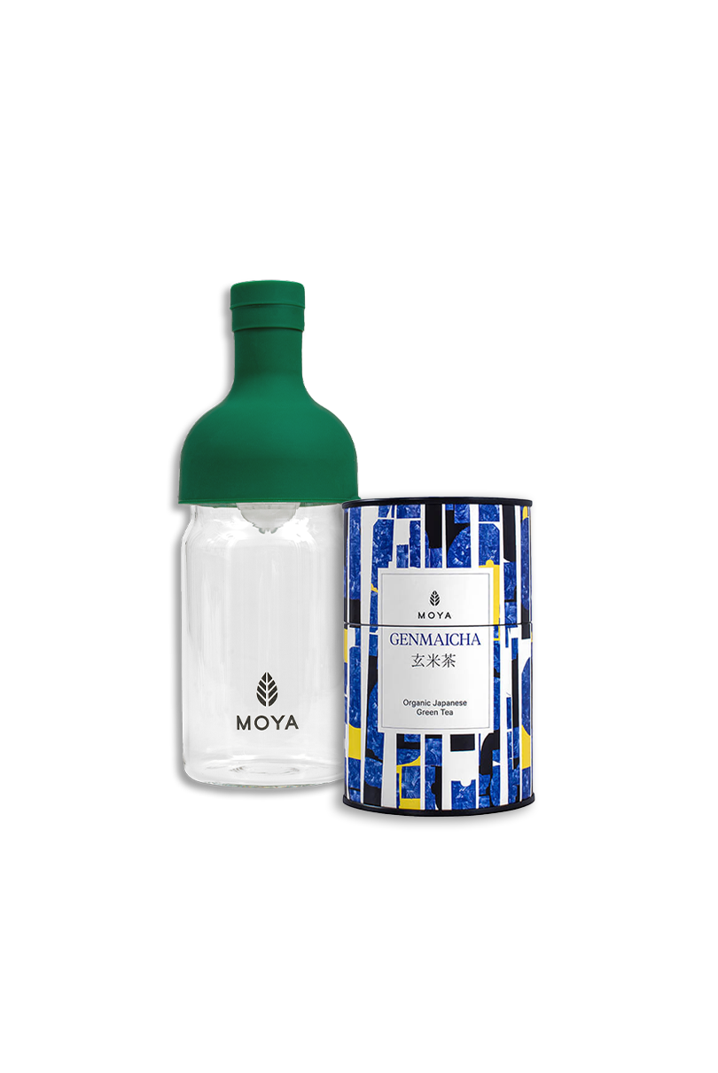 Cold Brew Tea Set - 350ml Bottle & 60g Moya Genmaicha