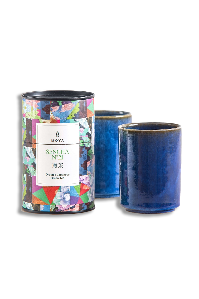 Moya tea &amp; 2 Kaze mugs Organic leaf tea set