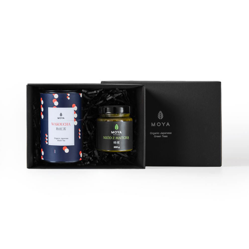 Matcha honey and leaf tea set