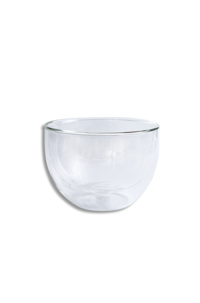 Glass matcha bowl double wall glass matchawan
