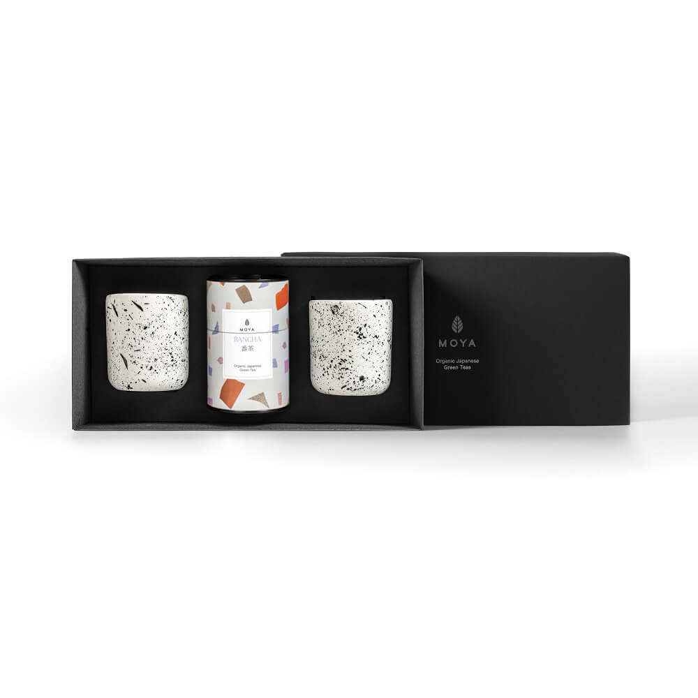Moya tea &amp; 2 Shimo mugs Organic leaf tea set
