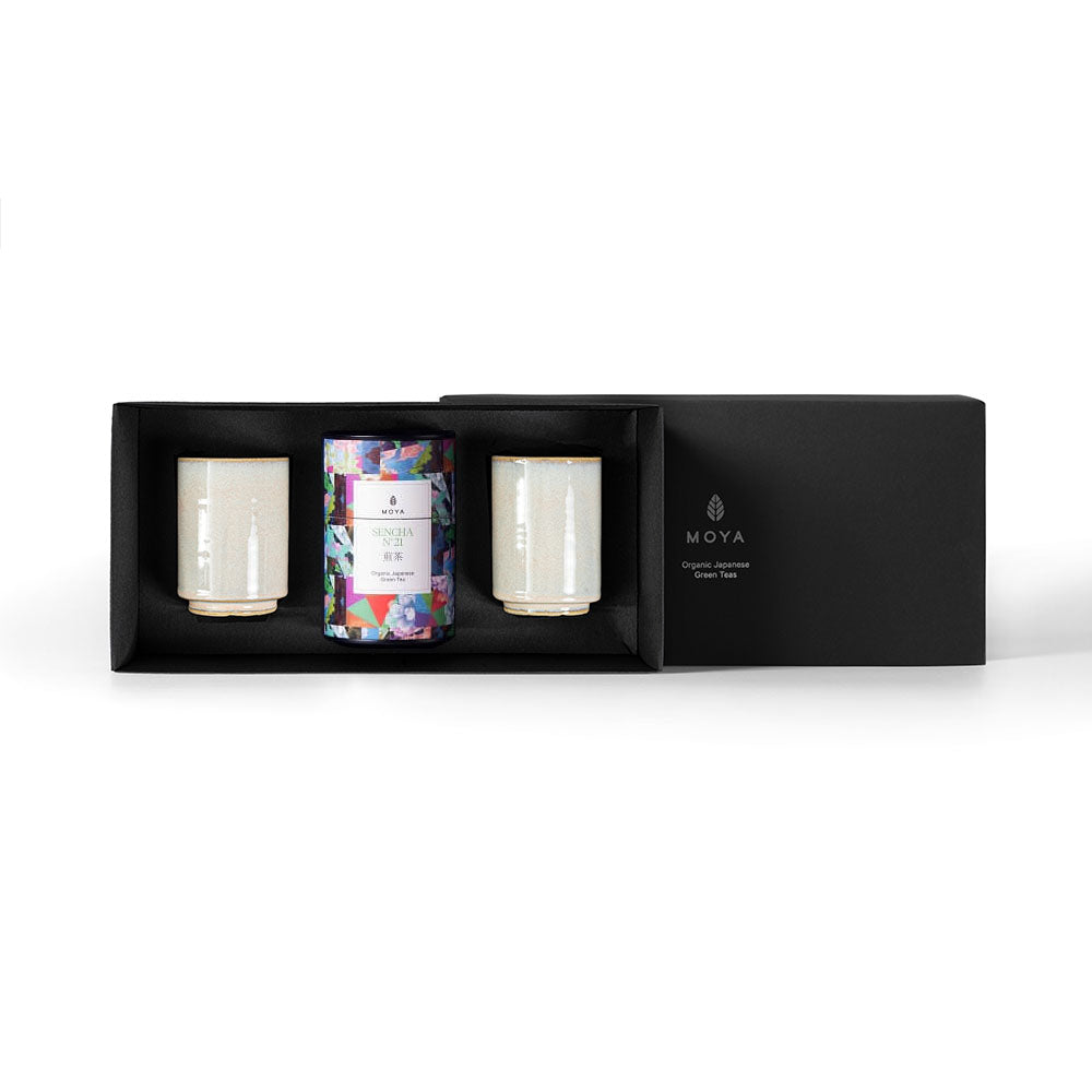 Moya tea &amp; 2 Josei mugs Organic leaf tea set