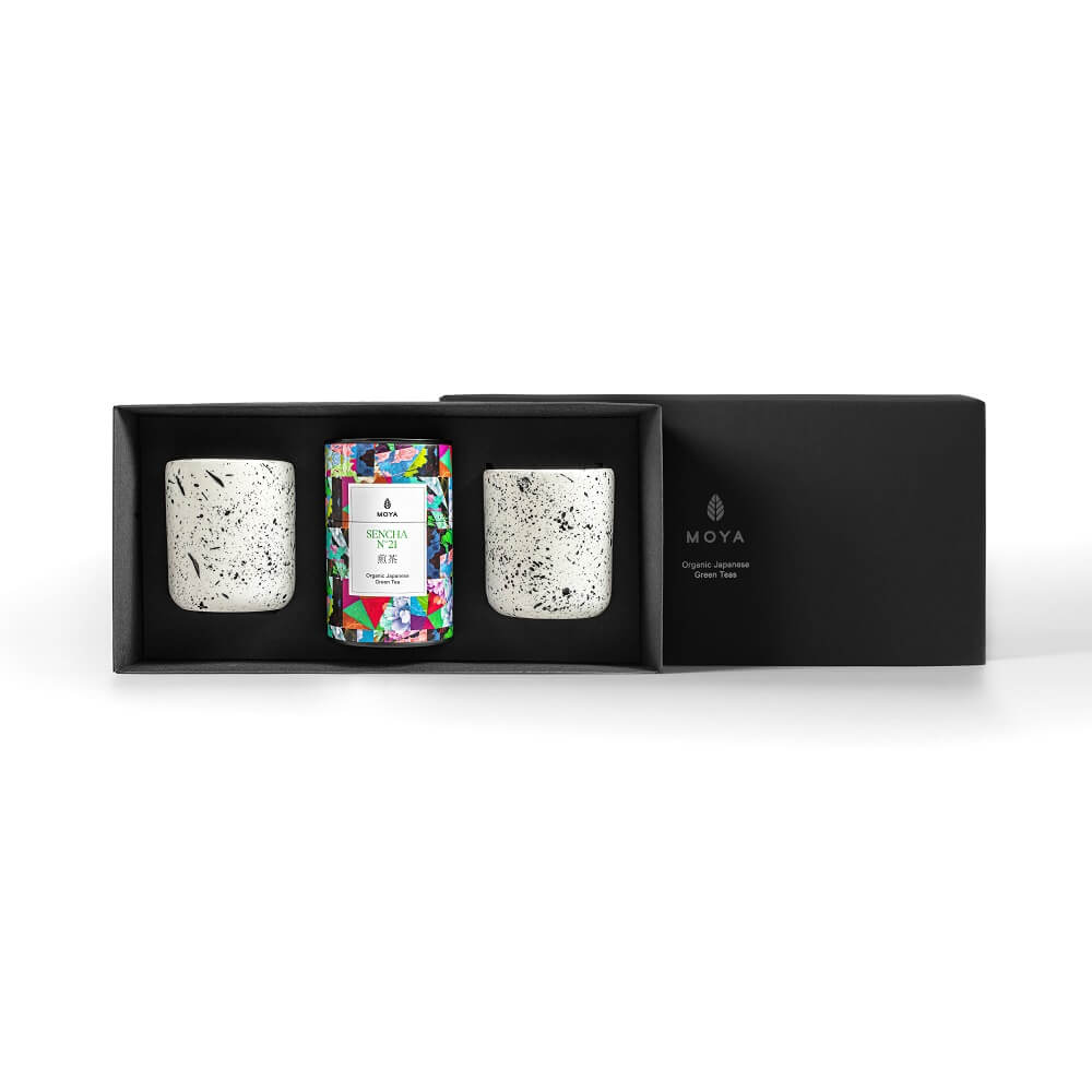 Moya tea &amp; 2 Shimo mugs Organic leaf tea set