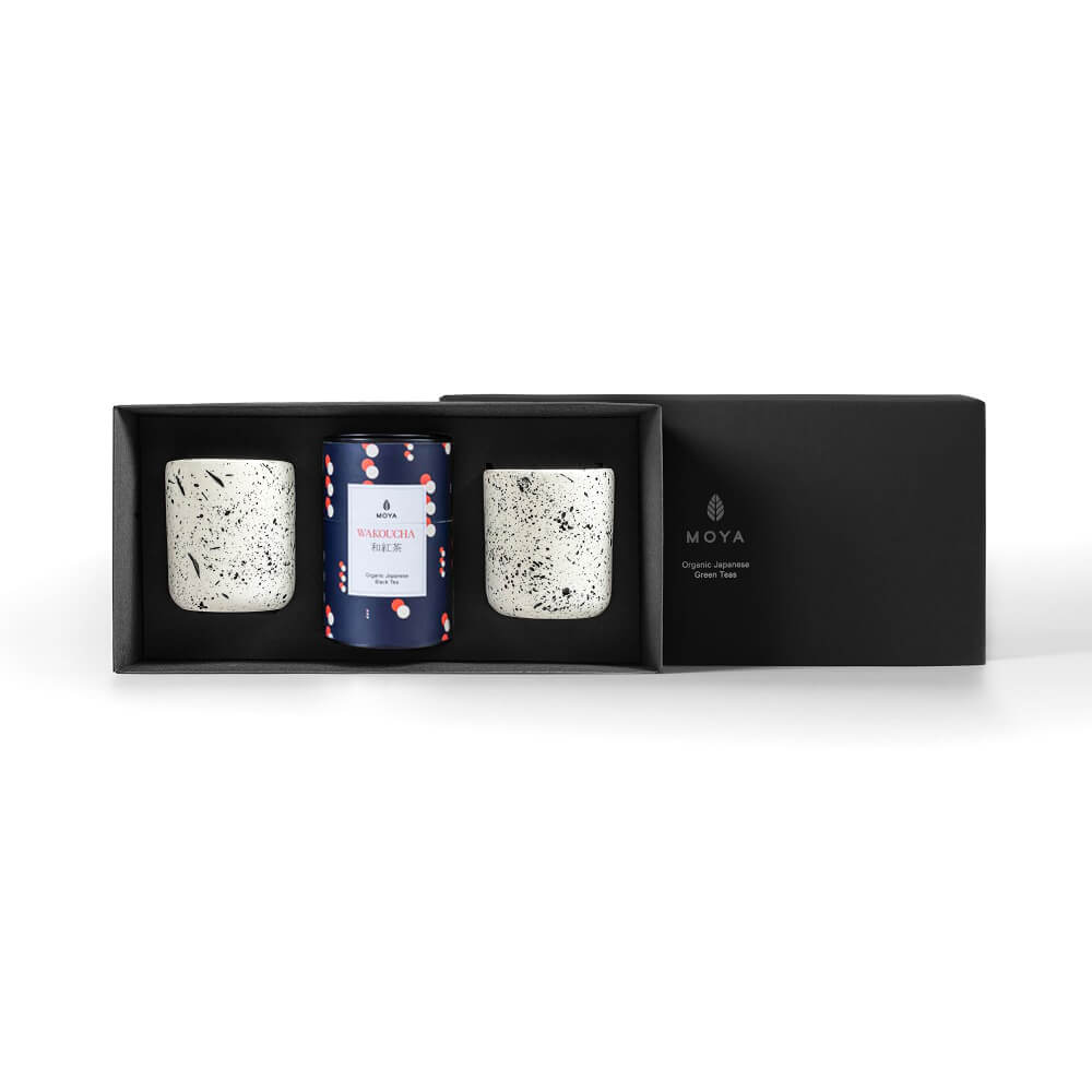 Moya tea &amp; 2 Shimo mugs Organic leaf tea set