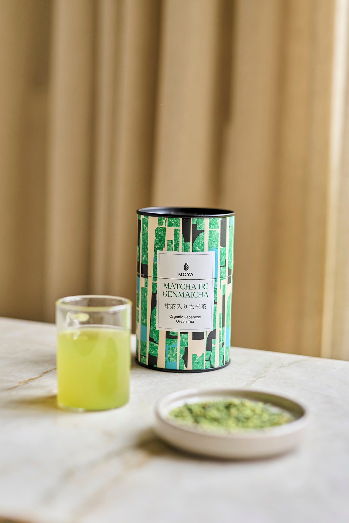 Yuzu Tea &amp; Matcha iri Genmaicha Moya leaf tea set