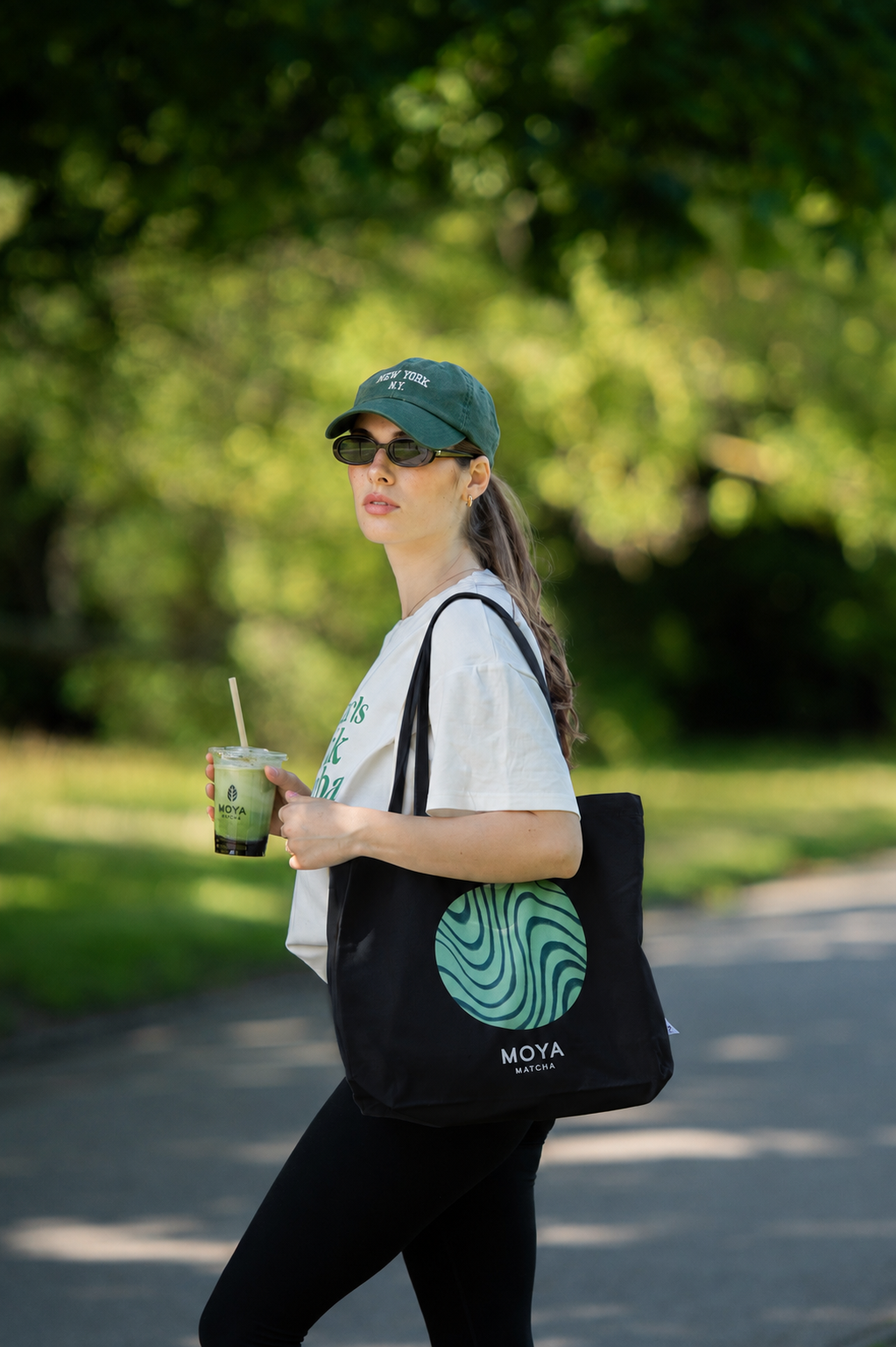MOYA Black Cotton Tote Bag