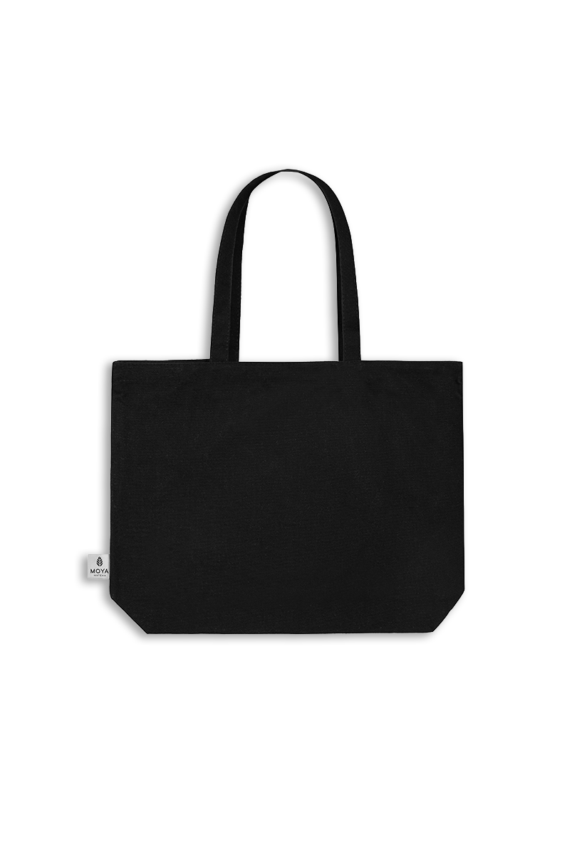 MOYA Black Cotton Tote Bag